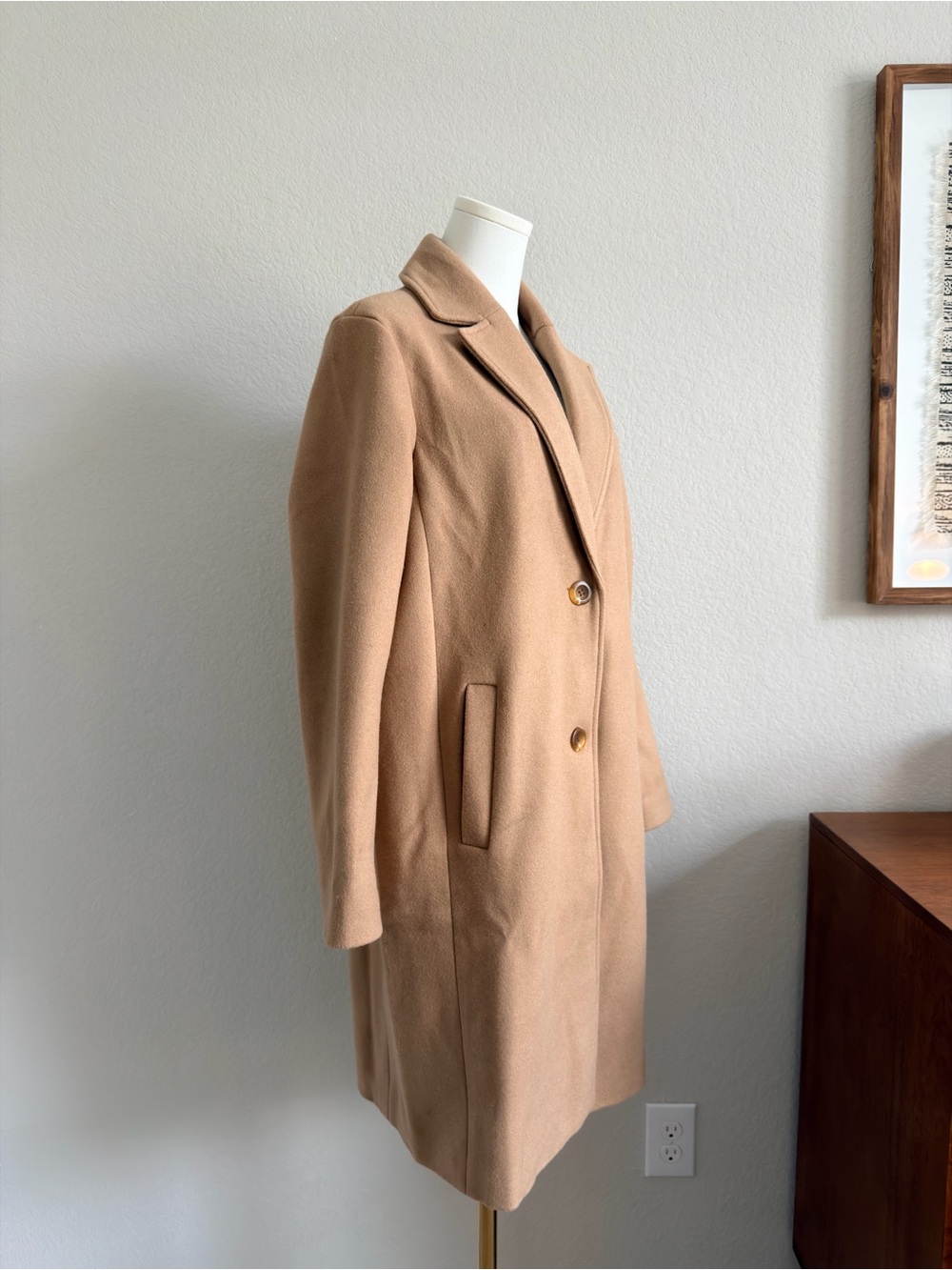 NWT GAP Camel Tailored Coat – Size Medium - Picture 3 of 12